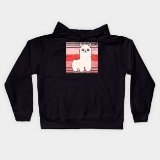 Pink Alpaca Llama Kids Hoodie